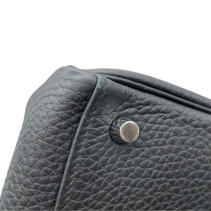 エルメス HERMES ケリー28 内縫い □R刻印　(2014年製) ブラック　シルバー金具 トゴ レディース ショルダーバッグ