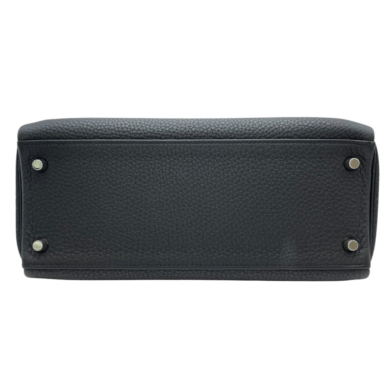 エルメス HERMES ケリー28 内縫い □R刻印　(2014年製) ブラック　シルバー金具 トゴ レディース ショルダーバッグ