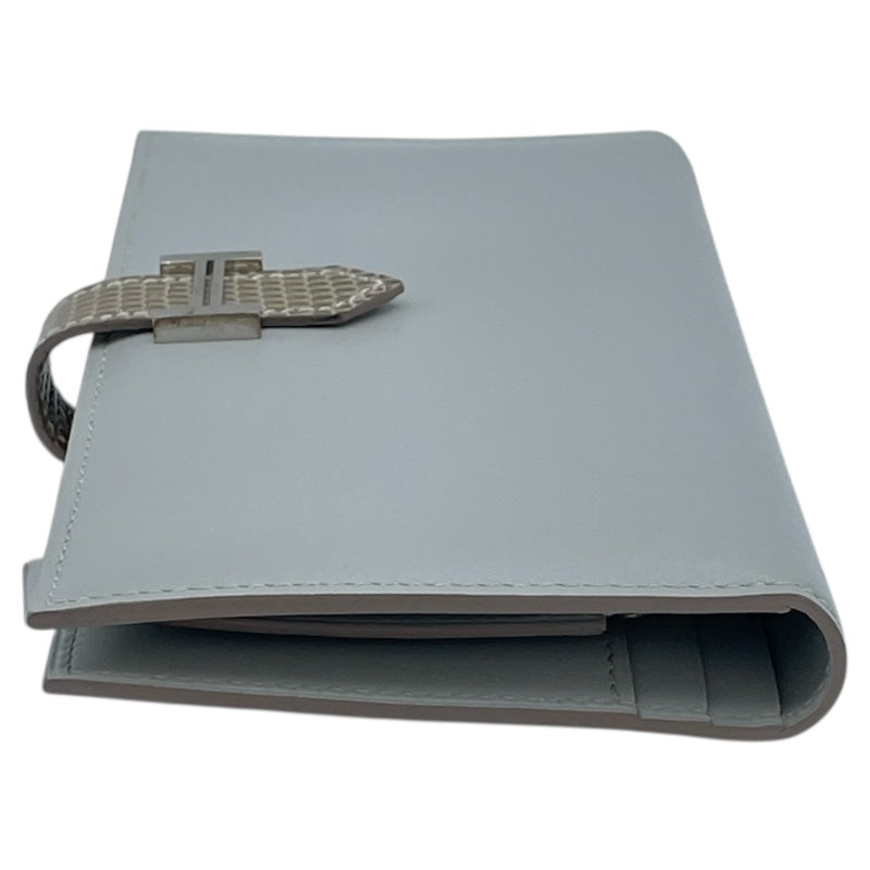 エルメス HERMES べアンクラシック X刻 グリペール・フィセル SV金具 タデラクト・リザード レディース 長財布