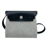 エルメス HERMES エールバッグジップミニ K刻印　(2025年製) ブラック/グレー　シルバー金具 トワル/ヴァッシュハンター レディース ショルダーバッグ