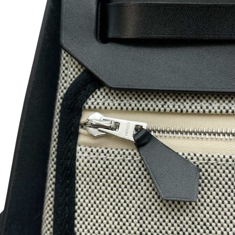 エルメス HERMES エールバッグジップミニ K刻印　(2025年製) ブラック/グレー　シルバー金具 トワル/ヴァッシュハンター レディース ショルダーバッグ