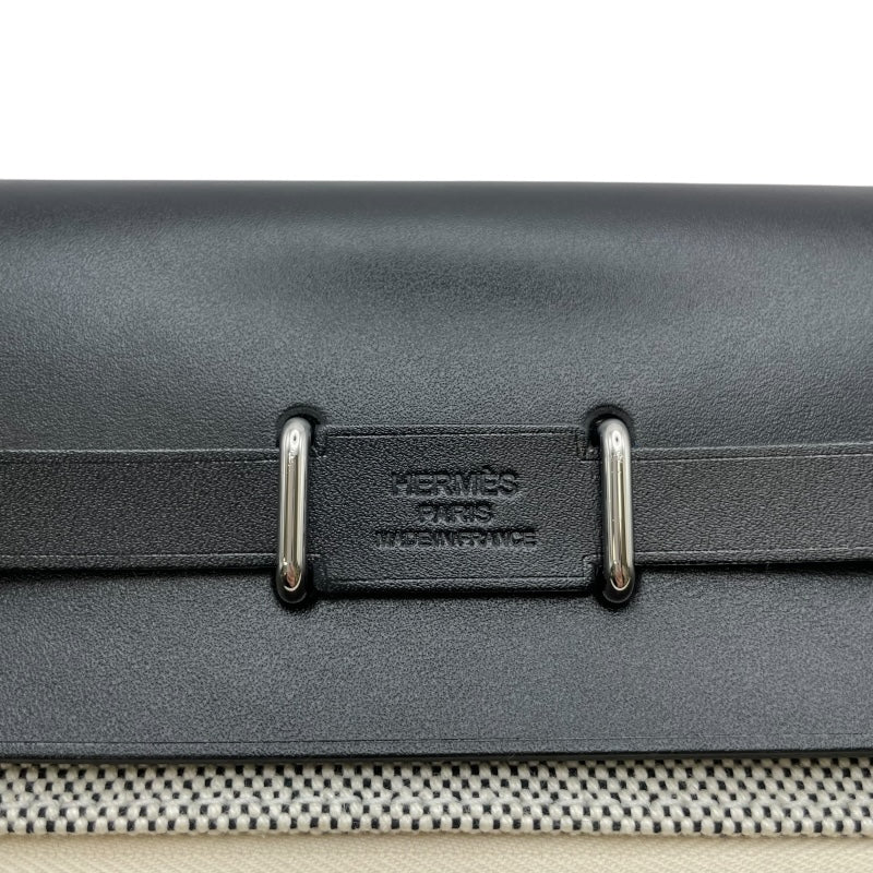 エルメス HERMES エールバッグジップミニ K刻印　(2025年製) ブラック/グレー　シルバー金具 トワル/ヴァッシュハンター レディース ショルダーバッグ