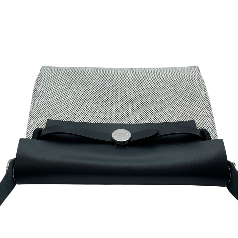 エルメス HERMES エールバッグジップミニ K刻印　(2025年製) ブラック/グレー　シルバー金具 トワル/ヴァッシュハンター レディース ショルダーバッグ