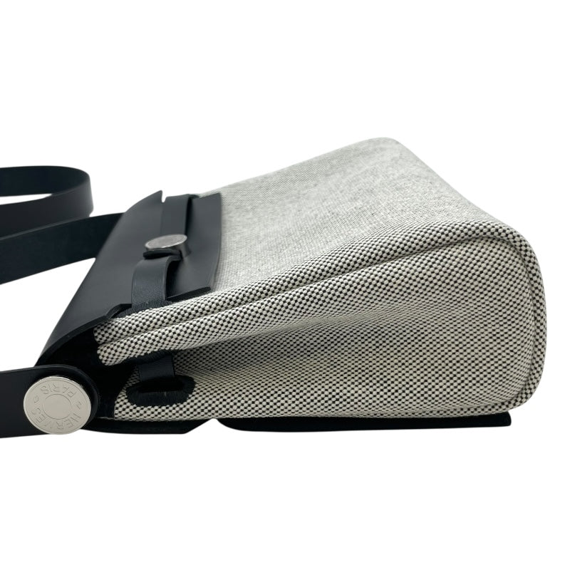 エルメス HERMES エールバッグジップミニ K刻印　(2025年製) ブラック/グレー　シルバー金具 トワル/ヴァッシュハンター レディース ショルダーバッグ