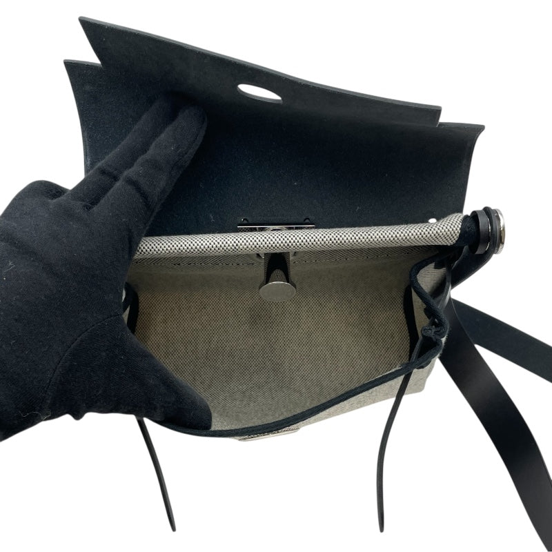 エルメス HERMES エールバッグジップミニ K刻印　(2025年製) ブラック/グレー　シルバー金具 トワル/ヴァッシュハンター レディース ショルダーバッグ