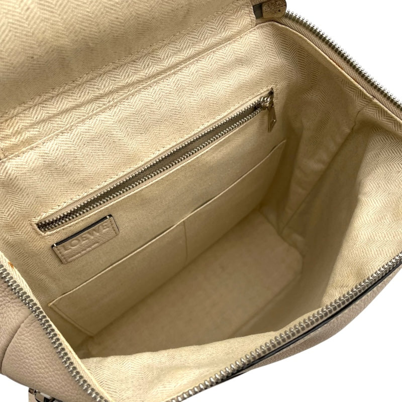 ロエベ LOEWE ゴヤバックパック ベージュ SV金具 レザー レディース リュック・デイパック