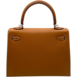 エルメス HERMES ケリー25 外縫い K刻印 ゴールド SV金具 エプソン レディース ハンドバッグ