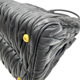 ミュウミュウ miu miu マテラッセハンドバッグ RNZ805 ブラック GD金具 レザー レディース ショルダーバッグ