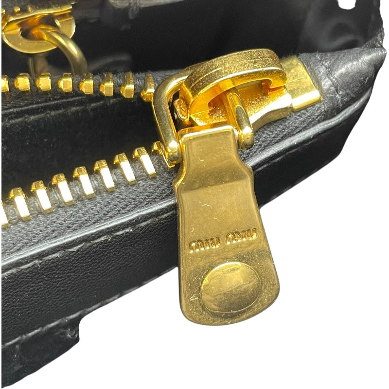 ミュウミュウ miu miu マテラッセハンドバッグ RNZ805 ブラック GD金具 レザー レディース ショルダーバッグ