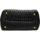 ミュウミュウ miu miu マテラッセハンドバッグ RNZ805 ブラック GD金具 レザー レディース ショルダーバッグ