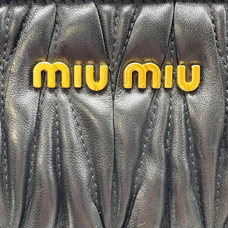 ミュウミュウ miu miu マテラッセハンドバッグ RNZ805 ブラック GD金具 レザー レディース ショルダーバッグ