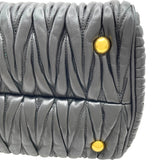 ミュウミュウ miu miu マテラッセハンドバッグ RNZ805 ブラック GD金具 レザー レディース ショルダーバッグ