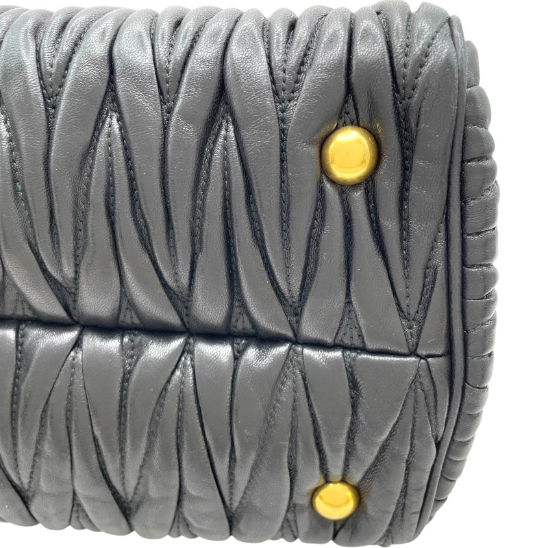 ミュウミュウ miu miu マテラッセハンドバッグ RNZ805 ブラック GD金具 レザー レディース ショルダーバッグ