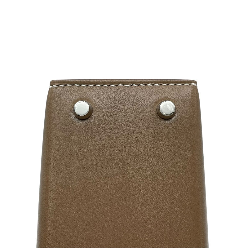 エルメス HERMES ミニケリー 外縫い W刻印　(2024年製) エトゥープ　シルバー金具 タデラクト レディース ショルダーバッグ