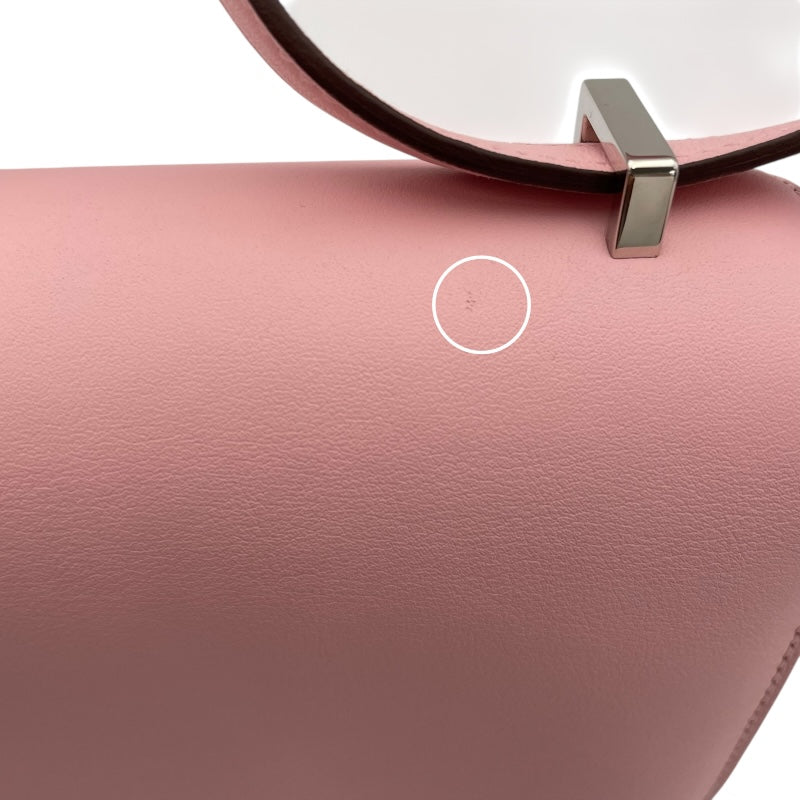 エルメス HERMES コンスタンス3 ミニ W刻 ローズサクラ SV金具 スイフト レディース ショルダーバッグ