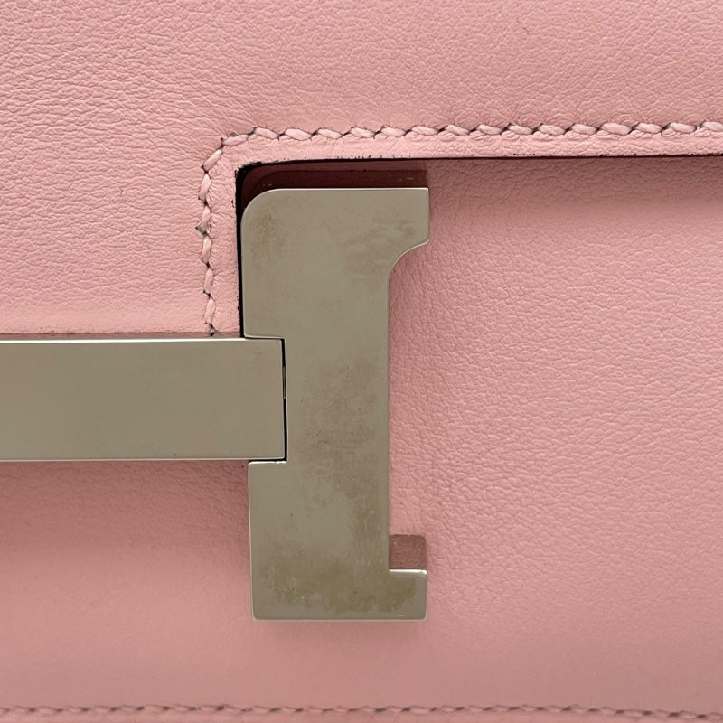 エルメス HERMES コンスタンス3 ミニ W刻 ローズサクラ SV金具 スイフト レディース ショルダーバッグ