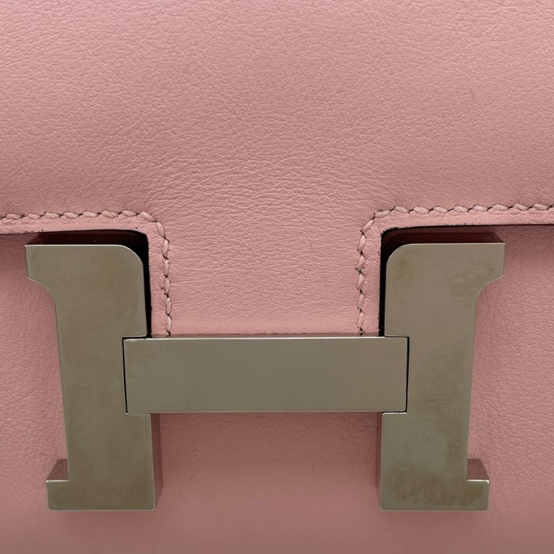 エルメス HERMES コンスタンス3 ミニ W刻 ローズサクラ SV金具 スイフト レディース ショルダーバッグ