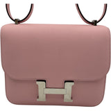 エルメス HERMES コンスタンス3 ミニ W刻 ローズサクラ SV金具 スイフト レディース ショルダーバッグ