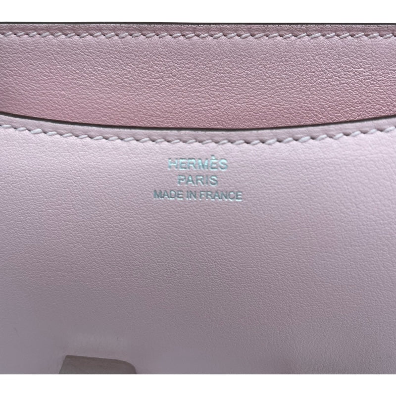 エルメス HERMES コンスタンス3 ミニ W刻 ローズサクラ SV金具 スイフト レディース ショルダーバッグ