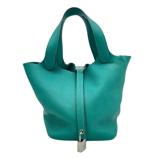 エルメス HERMES ピコタンロックPM D刻印　(2019年製) ヴェールヴェルティゴ　シルバー金具 トリヨン レディース ハンドバッグ