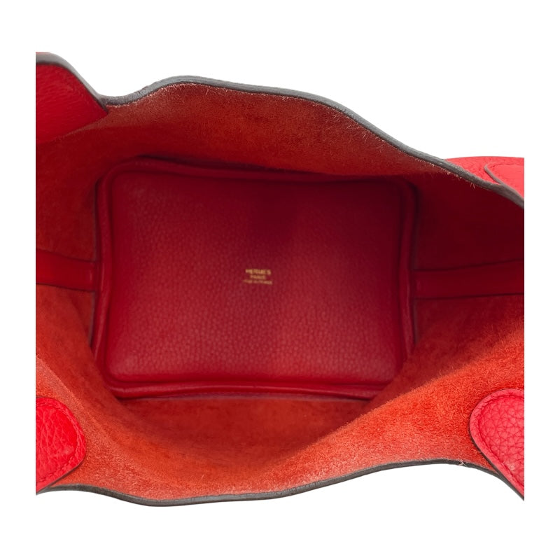 エルメス HERMES ピコタンロックPM D刻印 レッド GD金具 トリヨンクレマンス ユニセックス ハンドバッグ