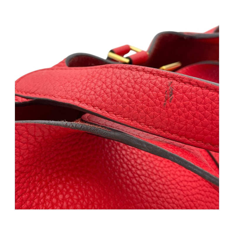 エルメス HERMES ピコタンロックPM D刻印 レッド GD金具 トリヨンクレマンス ユニセックス ハンドバッグ