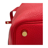 エルメス HERMES ピコタンロックPM D刻印 レッド GD金具 トリヨンクレマンス ユニセックス ハンドバッグ