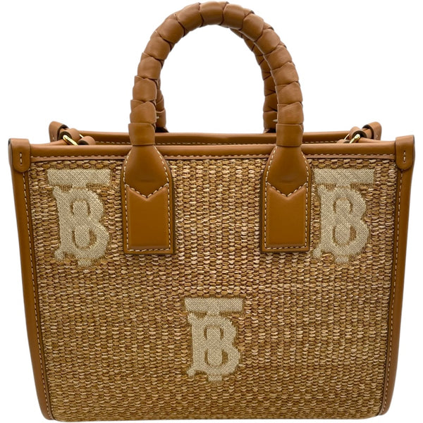 バーバリー BURBERRY 2WAY ハンドバッグ ベージュ ラフィア レディース ハンドバッグ