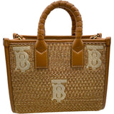 バーバリー BURBERRY 2WAY ハンドバッグ ベージュ ラフィア レディース ハンドバッグ