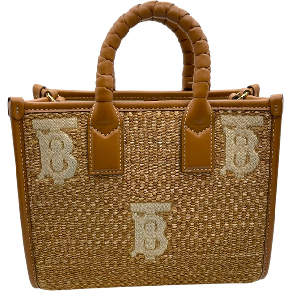 バーバリー BURBERRY 2WAY ハンドバッグ ベージュ ラフィア レディース ハンドバッグ