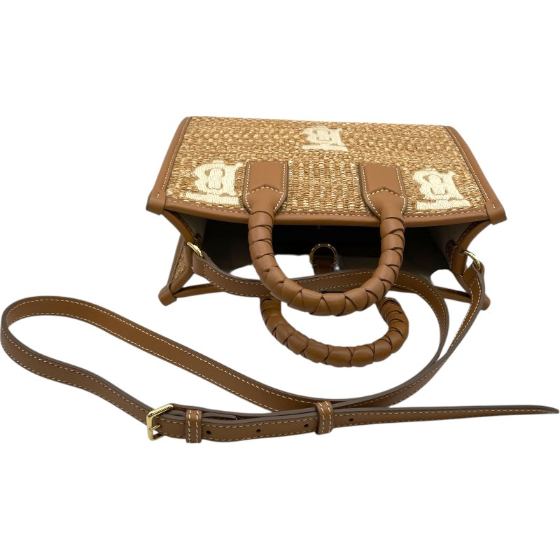 バーバリー BURBERRY 2WAY ハンドバッグ ベージュ ラフィア レディース ハンドバッグ