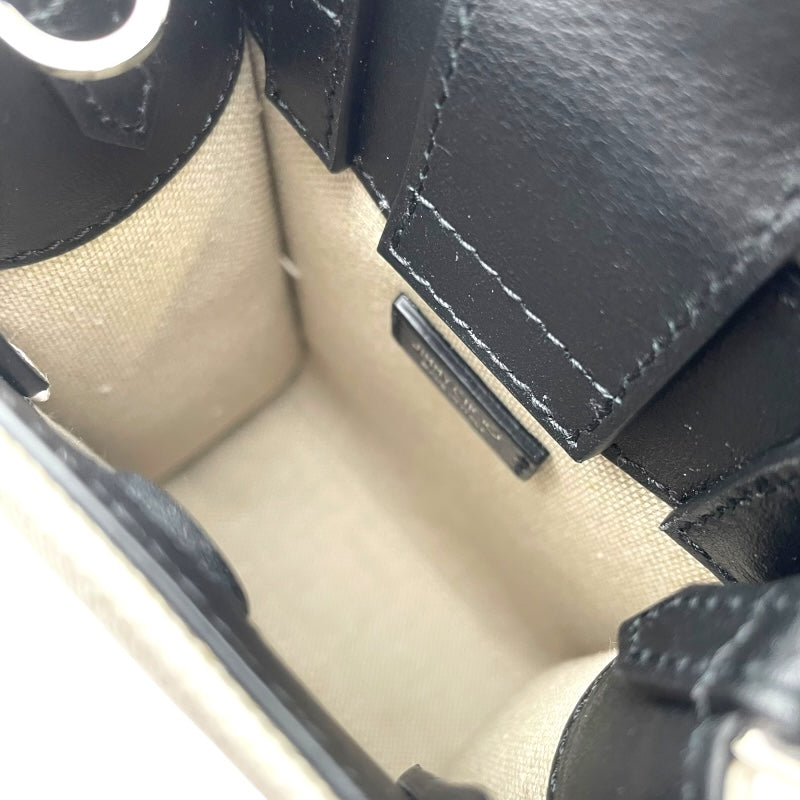 ジミーチュウ JIMMY CHOO 2WAY ショルダーバッグ ホワイト・ブラック キャンバス・レザー レディース ショルダーバッグ