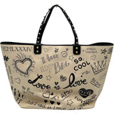 ドルチェ＆ガッバーナ Dolce & Gabbana トートバッグ ベージュ/ブラック レザー レディース トートバッグ