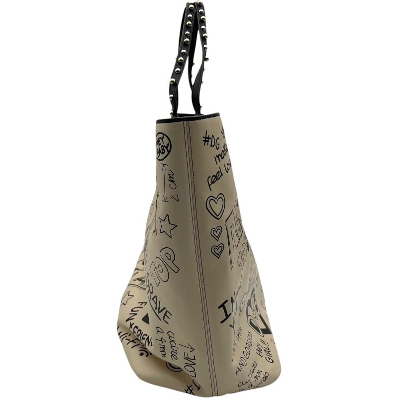 ドルチェ＆ガッバーナ Dolce & Gabbana トートバッグ ベージュ/ブラック レザー レディース トートバッグ