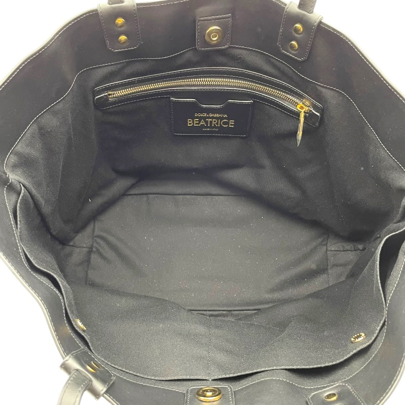 ドルチェ＆ガッバーナ Dolce & Gabbana トートバッグ ベージュ/ブラック レザー レディース トートバッグ