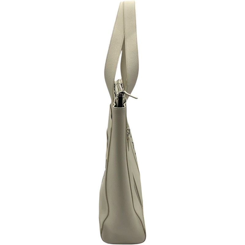 ブルガリ BVLGARI フラグメント トート 290779 ホワイト レザー ユニセックス トートバッグ