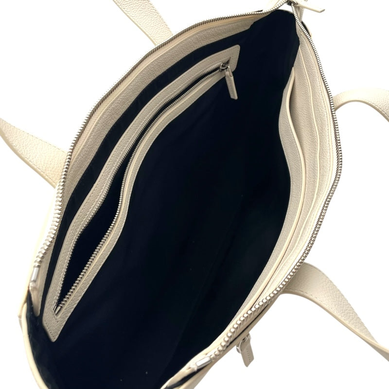 ブルガリ BVLGARI フラグメント トート 290779 ホワイト レザー ユニセックス トートバッグ