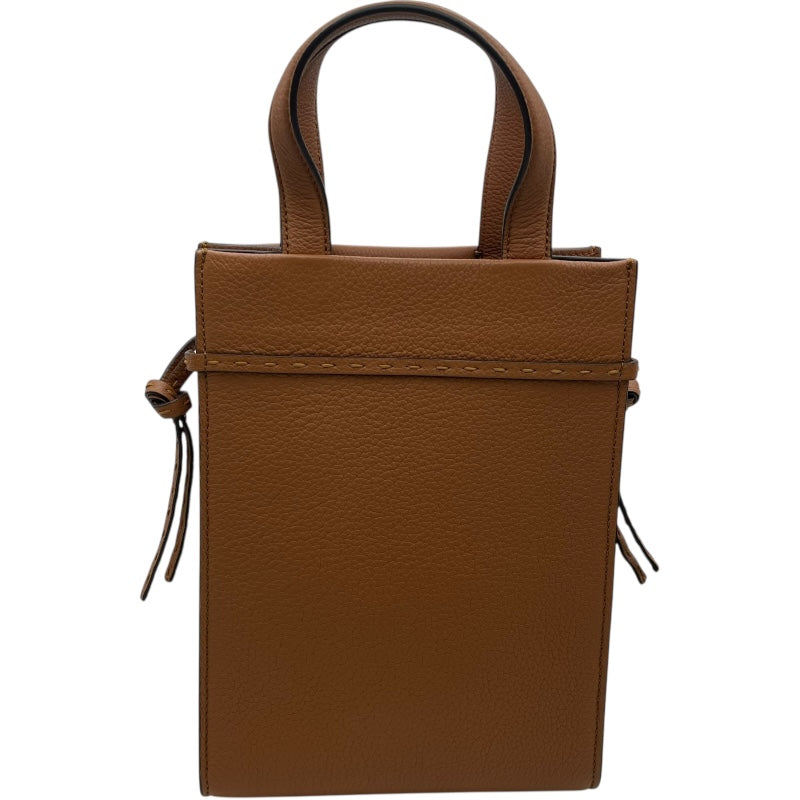 フェンディ FENDI 2WAY バッグ 7VA584 ブラウン レザー レディース ハンドバッグ