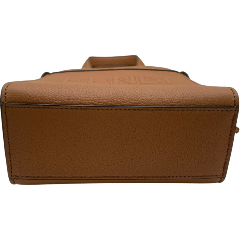 フェンディ FENDI 2WAY バッグ 7VA584 ブラウン レザー レディース ハンドバッグ