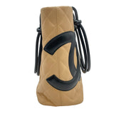 シャネル CHANEL カンボンライントートミディアム A25167 9番台 ベージュ　シルバー金具 カーフ レディース トートバッグ