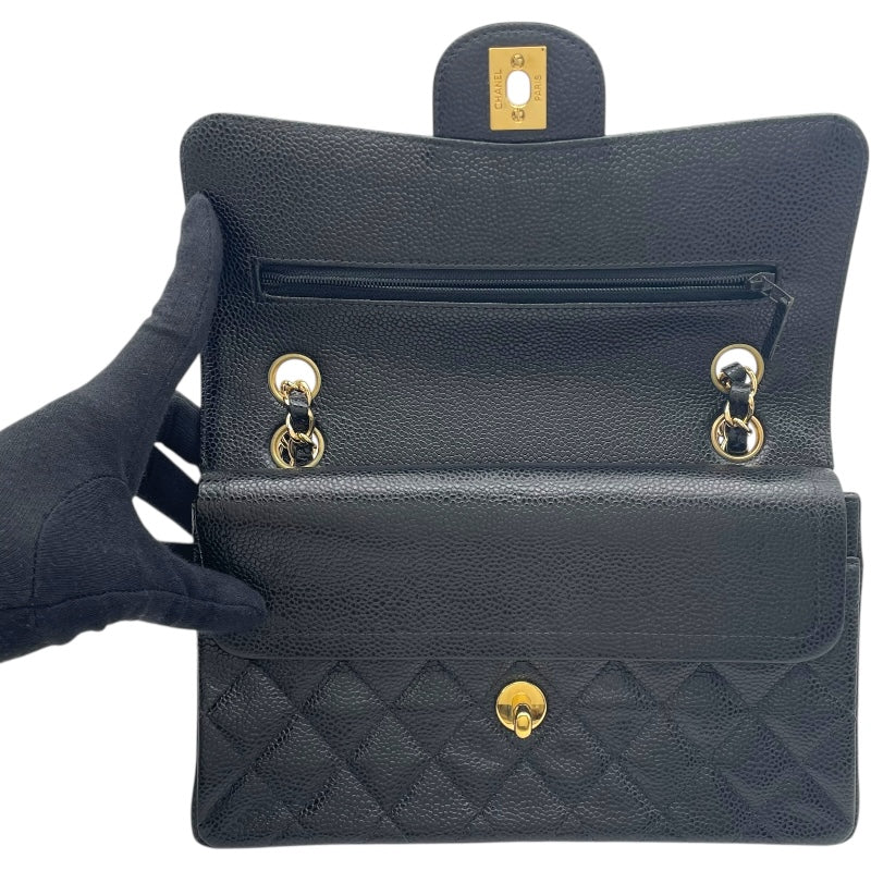 シャネル CHANEL マトラッセ23 A01113 7番台 ブラック GD金具 キャビア レディース ショルダーバッグ