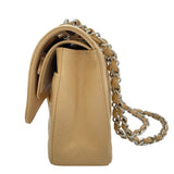 シャネル CHANEL マトラッセ25 A01112 ベージュ　シルバー金具 キャビアスキン レディース ショルダーバッグ