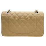 シャネル CHANEL マトラッセ25 A01112 ベージュ　シルバー金具 キャビアスキン レディース ショルダーバッグ
