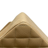 シャネル CHANEL マトラッセ25 A01112 ベージュ　シルバー金具 キャビアスキン レディース ショルダーバッグ