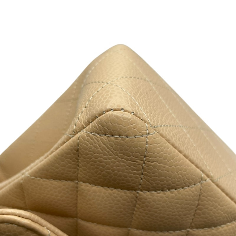 シャネル CHANEL マトラッセ25 A01112 ベージュ　シルバー金具 キャビアスキン レディース ショルダーバッグ