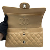 シャネル CHANEL マトラッセ25 A01112 ベージュ　シルバー金具 キャビアスキン レディース ショルダーバッグ