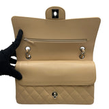 シャネル CHANEL マトラッセ25 A01112 ベージュ　シルバー金具 キャビアスキン レディース ショルダーバッグ