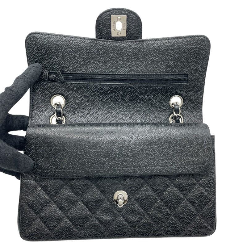 シャネル CHANEL マトラッセ23 A01113 6番台 ブラック SV金具 キャビアスキン レディース ショルダーバッグ