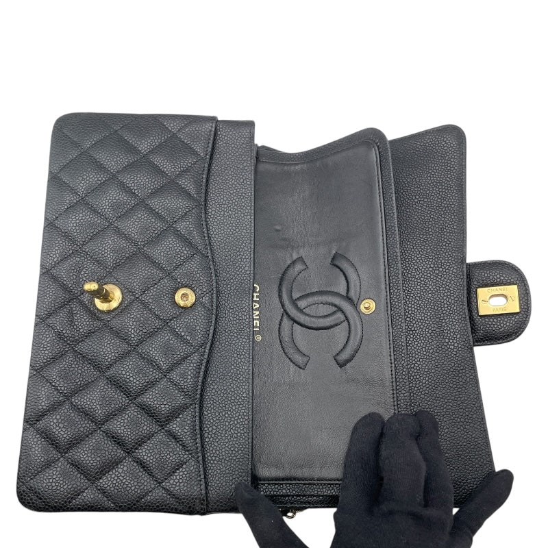 シャネル CHANEL マトラッセ25 A01112 12番台 ブラック GD金具 キャビアスキン レディース ショルダーバッグ