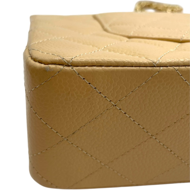 シャネル CHANEL マトラッセ25 A01112 17番台 ベージュ GD金具 キャビア レディース ショルダーバッグ